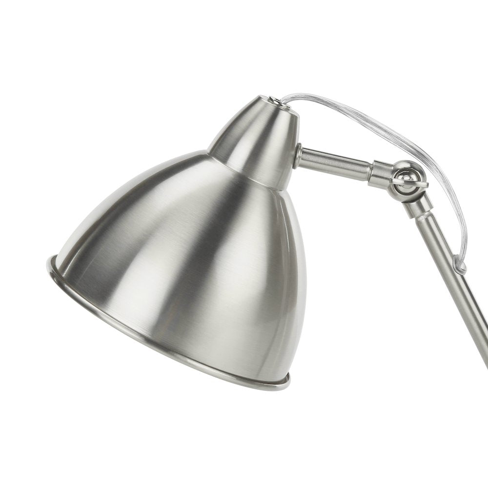 Aina - Lighting 17"H Table Lamp Usb Port Included Nickel Metal Nickel