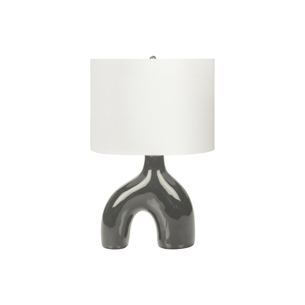Capella - Lighting 25"H Table Lamp Dark Grey Ceramic Ivory / Cream