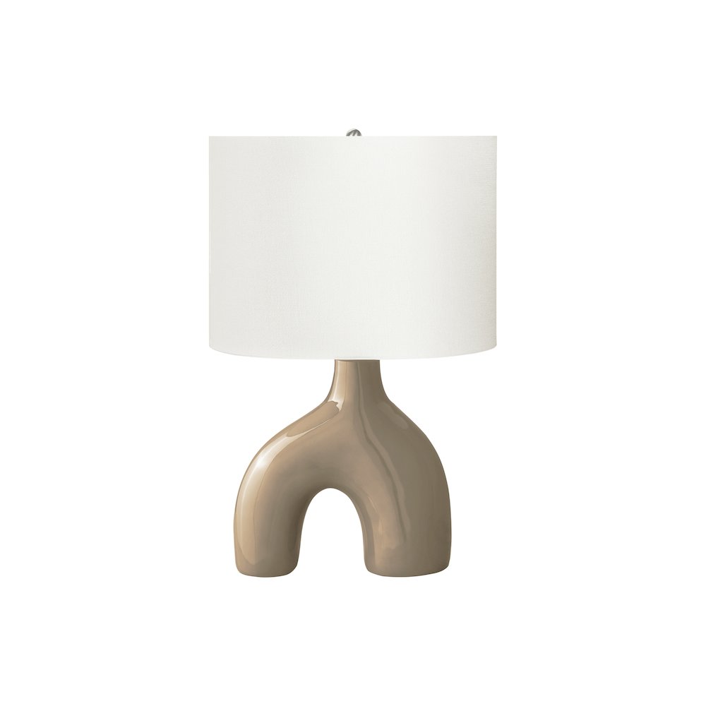 Finlay - Lighting 25"H Table Lamp Brown Ceramic Ivory / Cream Shade