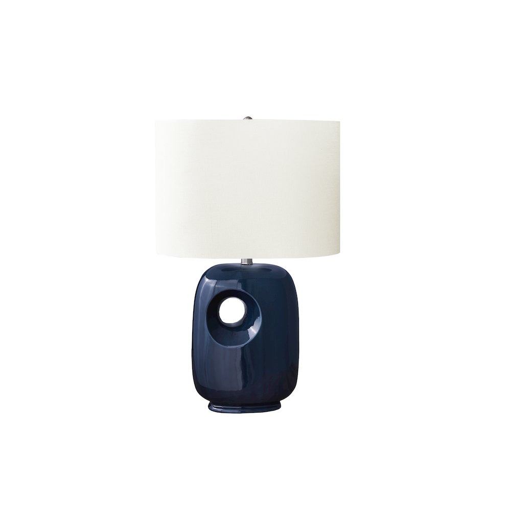 Aerin - Lighting 26"H Table Lamp Blue Ceramic Ivory / Cream Shade