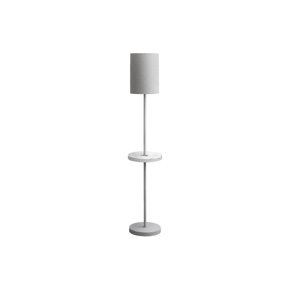 Corsa - Lighting 62"H Floor Lamp Usb Port Included Grey Metal White