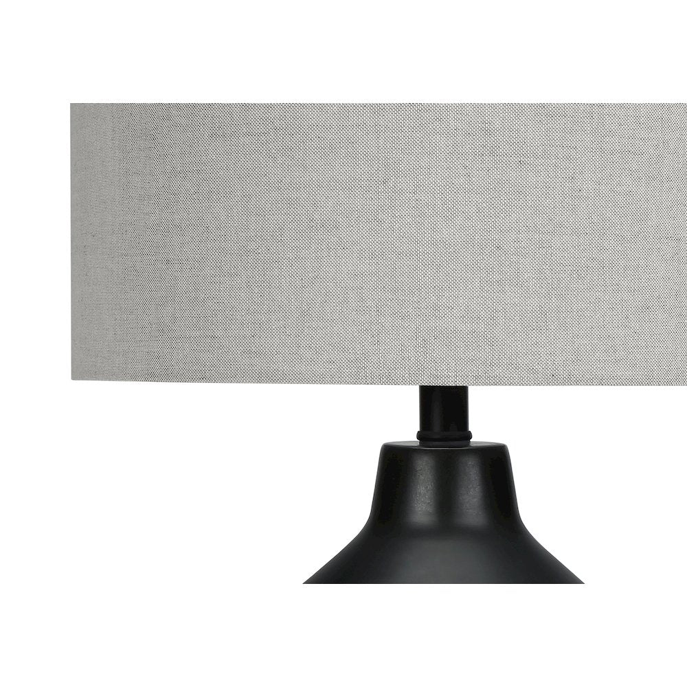 Bonilla - Lighting 24"H Table Lamp Black Concrete Grey Shade Contemporary