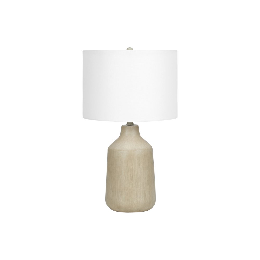 Rowanne - Lighting 24"H Table Lamp Beige Concrete Ivory / Cream Shade