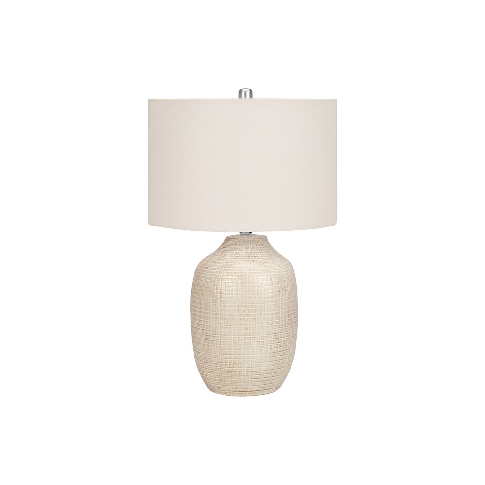 Prisca - Lighting 26"H Table Lamp Cream Ceramic Ivory / Cream Shade