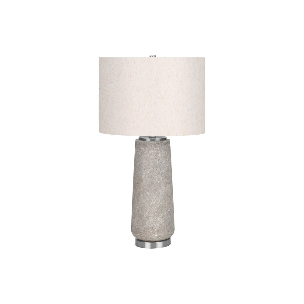 Kiara - Lighting 29"H Table Lamp Grey Resin Ivory / Cream Shade