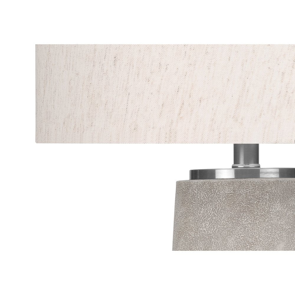 Kiara - Lighting 29"H Table Lamp Grey Resin Ivory / Cream Shade