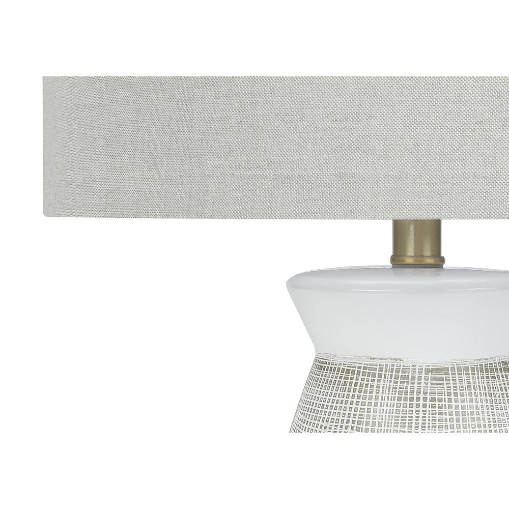 Eldon - Lighting 27"H Table Lamp Grey Ceramic Grey Shade Contemporary