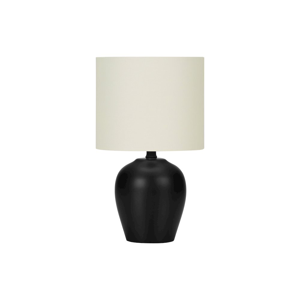 Chesterfield - Lighting 17"H Table Lamp Black Ceramic Ivory / Cream Shade