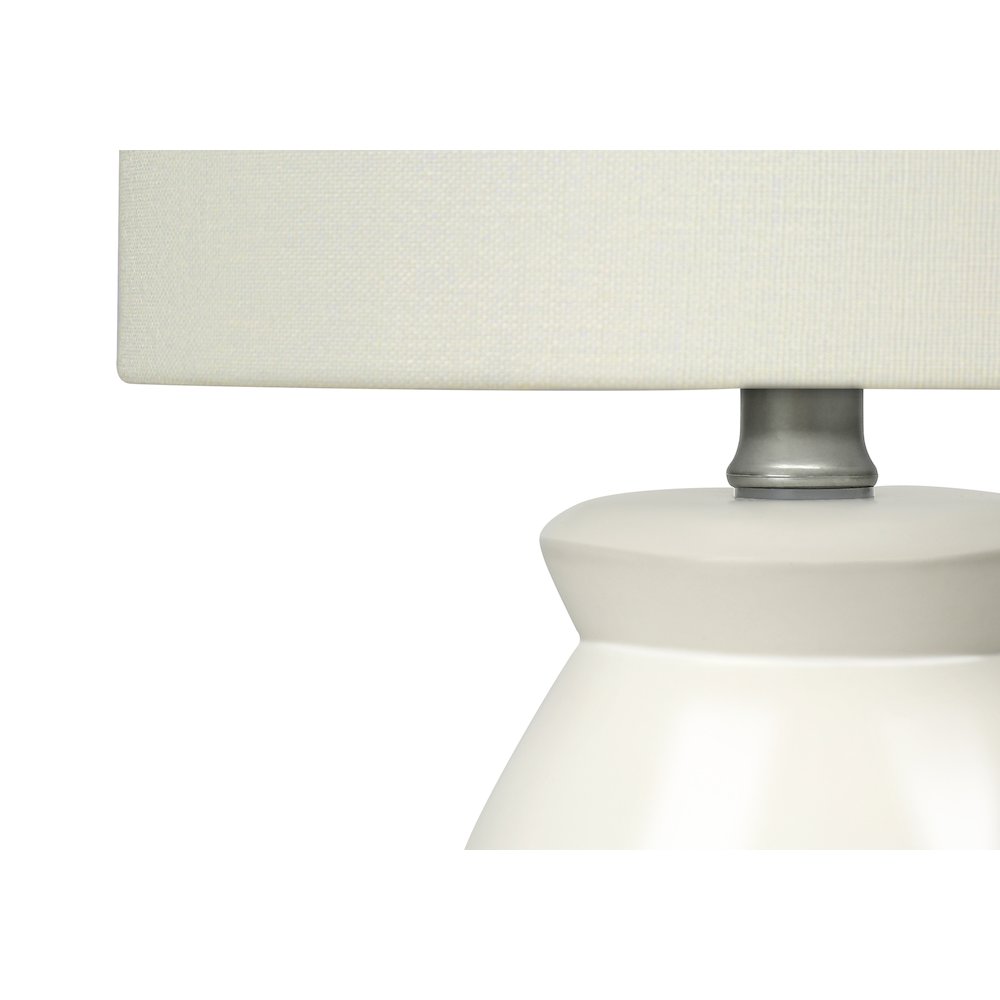 Deance - Lighting 17"H Table Lamp Cream Ceramic Ivory / Cream Shade