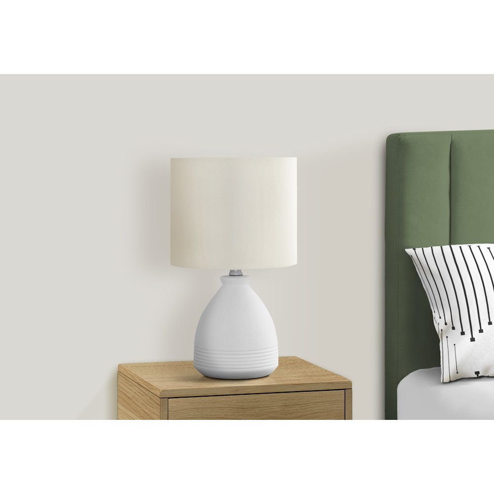 Calgary - Lighting 17"H Table Lamp Cream Ceramic Ivory / Cream Shade