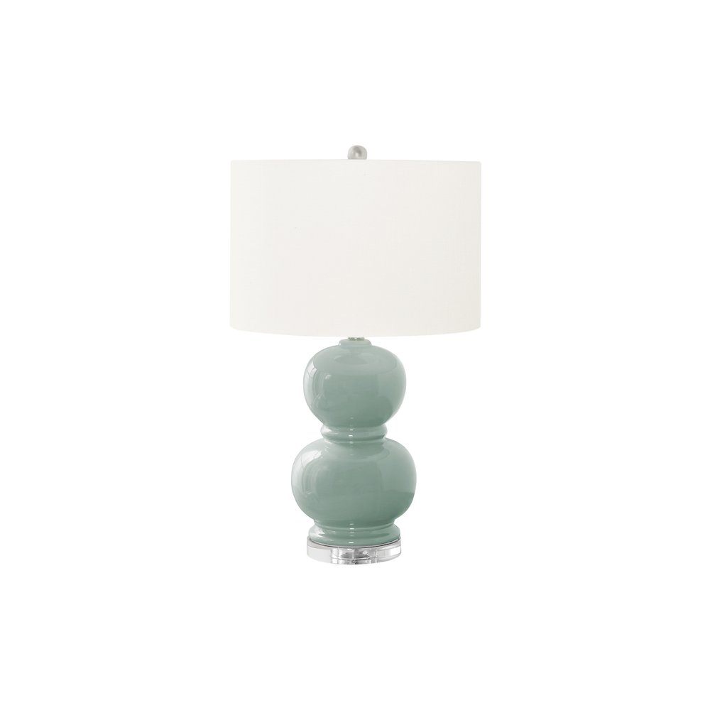 Manila - Lighting 25"H Table Lamp Blue Ceramic Ivory / Cream Shade