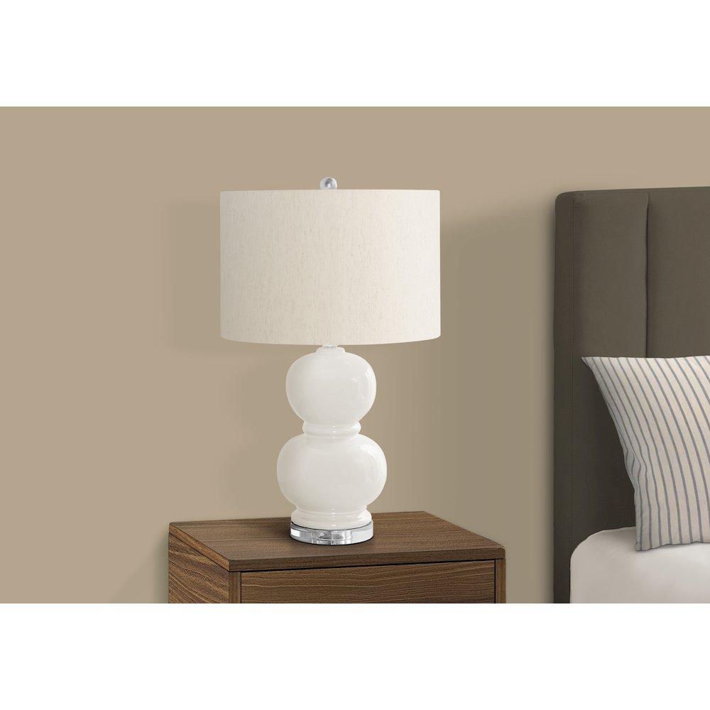 Verino - Lighting 25"H Table Lamp Cream Ceramic Ivory / Cream Shade