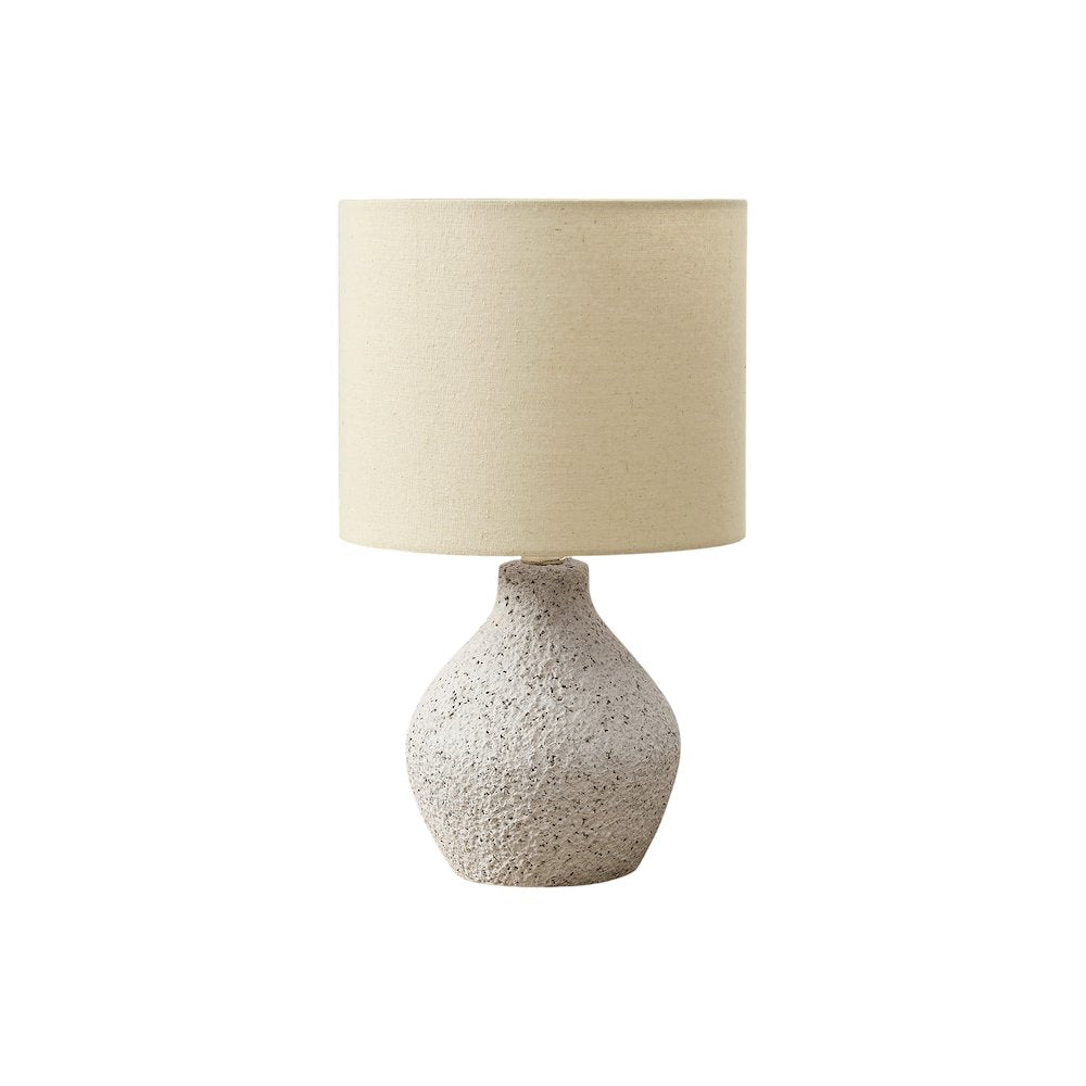 Grazia - Lighting 16"H Table Lamp Beige Resin Beige Shade Contemporary