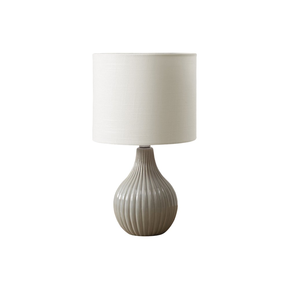Maisa - Lighting 17"H Table Lamp Grey Ceramic Ivory / Cream Shade
