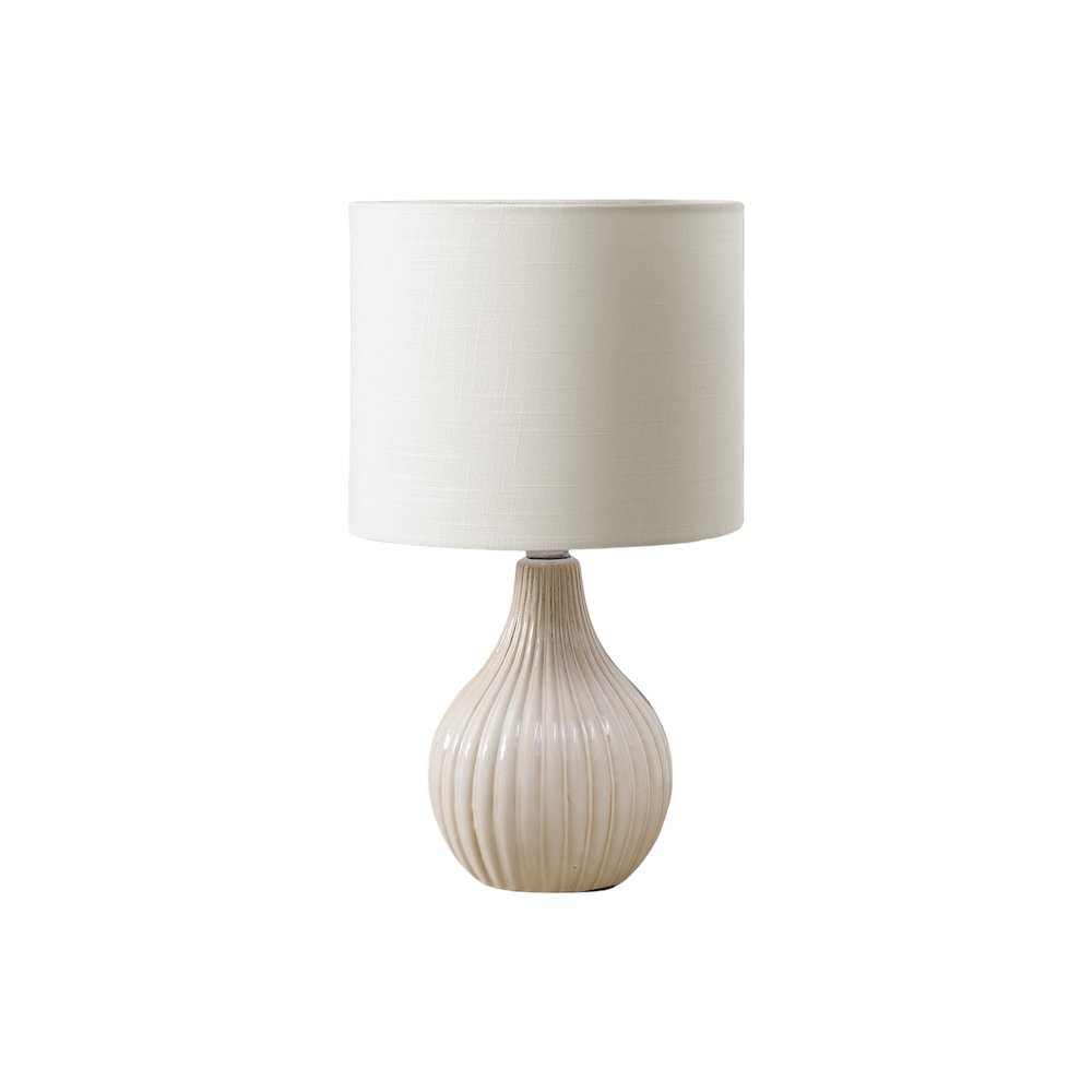 Ulvi - Lighting 17"H Table Lamp Beige Ceramic Ivory / Cream Shade