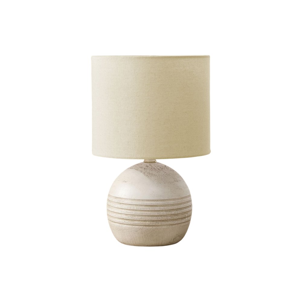 Mamba - Lighting 15"H Table Lamp Ivory Resin Beige Shade