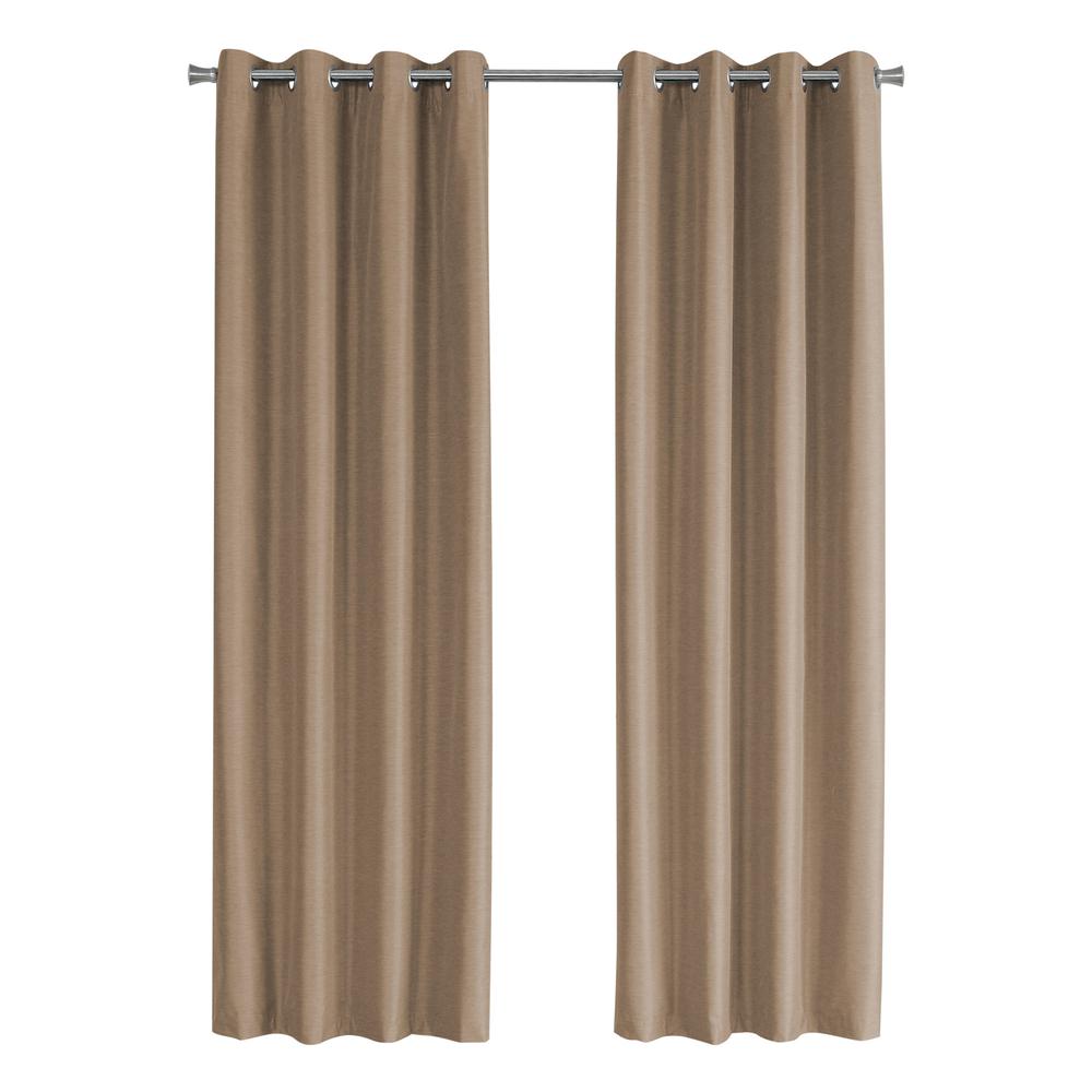 Beyla - Curtain Panel 2pcs Set 54"W X 84"L 100% Blackout Grommet