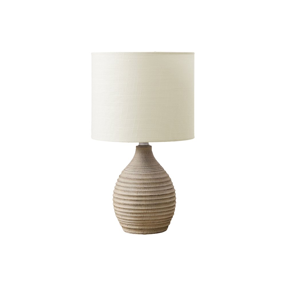Latika - Lighting 17"H Table Lamp Brown Resin Ivory / Cream Shade