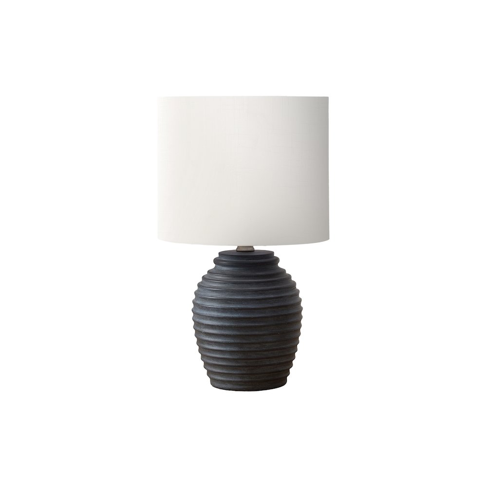 Daiwa - Lighting 17"H Table Lamp Black Resin Ivory / Cream Shade