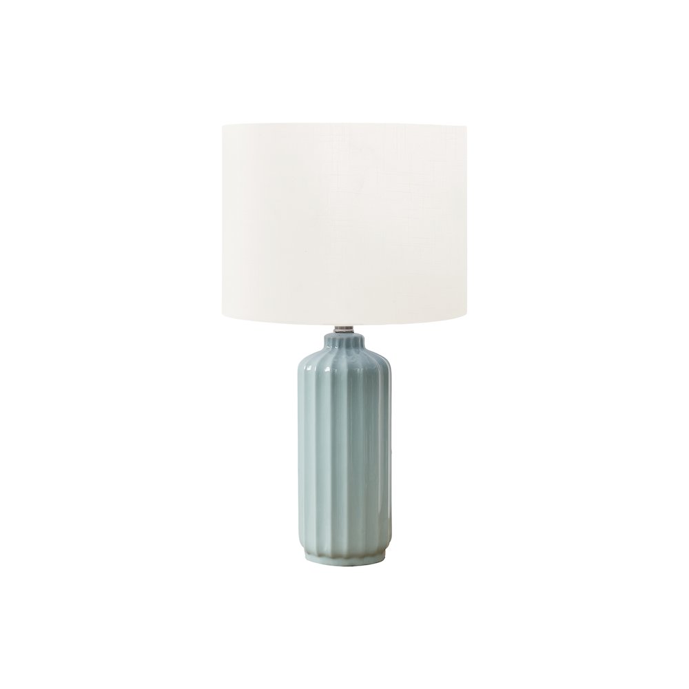 Glaucia - Lighting 23"H Table Lamp Ivory / Cream Shade Green Ceramic