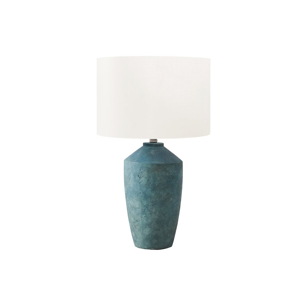 Lavali - Lighting 25"H Table Lamp Green Concrete Ivory / Cream Shade