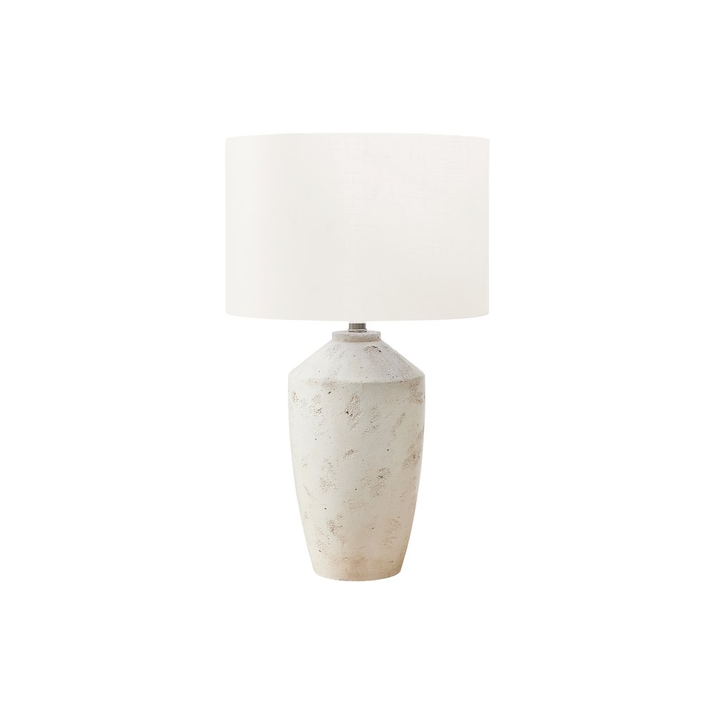 Sabit - Lighting 25"H Table Lamp Ivory Concrete Ivory / Cream Shade