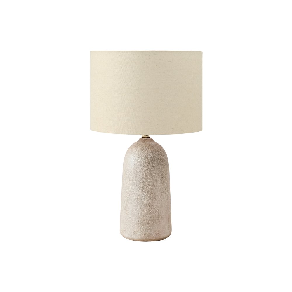 Abbas - Lighting 27"H Table Lamp Beige Ceramic Beige Shade Contemporary Modern