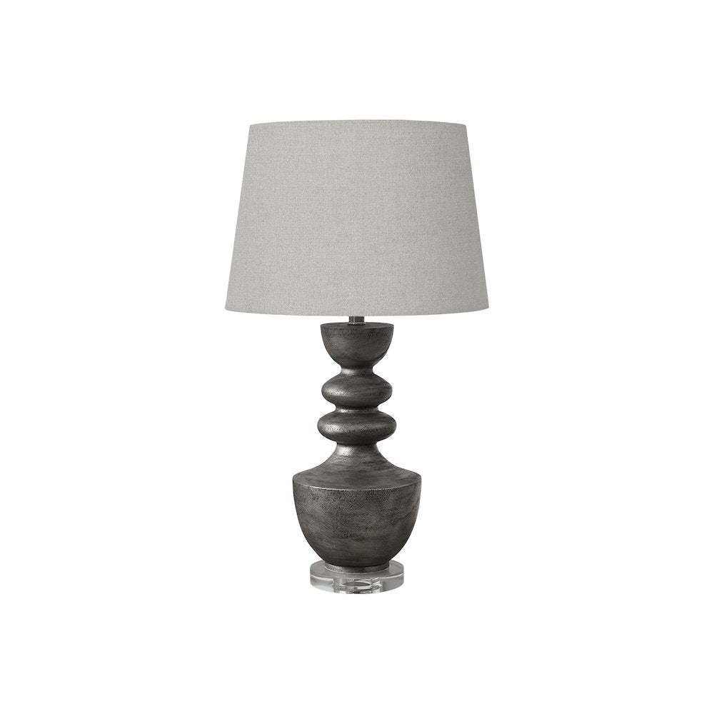 Fuller - Lighting 28"H Table Lamp Grey Resin Grey Shade Transitional