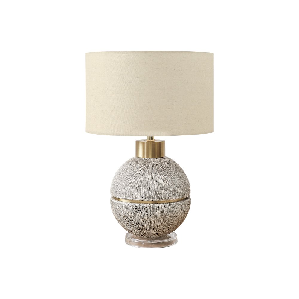 Harrell - Lighting 26"H Table Lamp Brown / Gold Resin Beige Shade