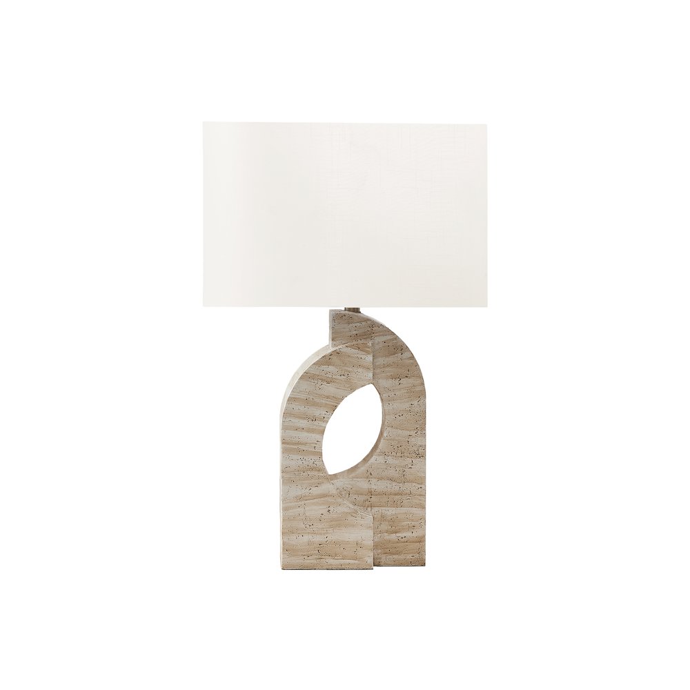 Westham - Lighting 28"H Table Lamp Beige Resin Ivory / Cream Shade
