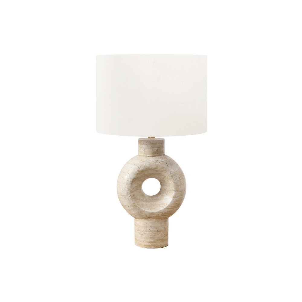 Celsie - Lighting 28"H Table Lamp Beige Resin Ivory / Cream Shade