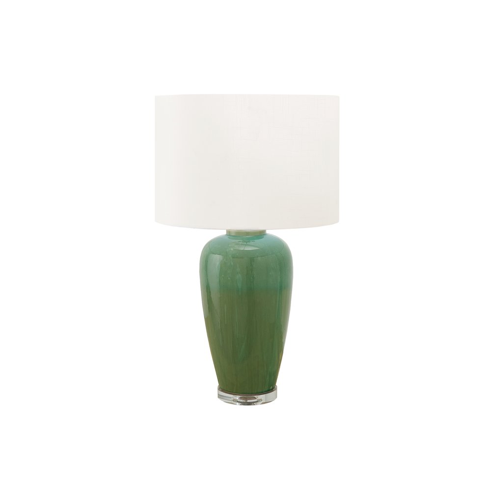 Maliyah - Lighting 29"H Table Lamp Green Ceramic Ivory / Cream Shade