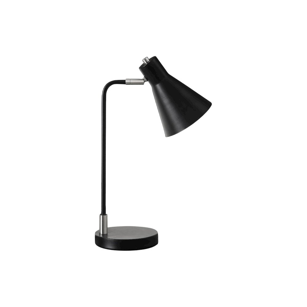 Cascadia - Lighting 17"H Table Lamp Black Metal Silver Metal Contemporary