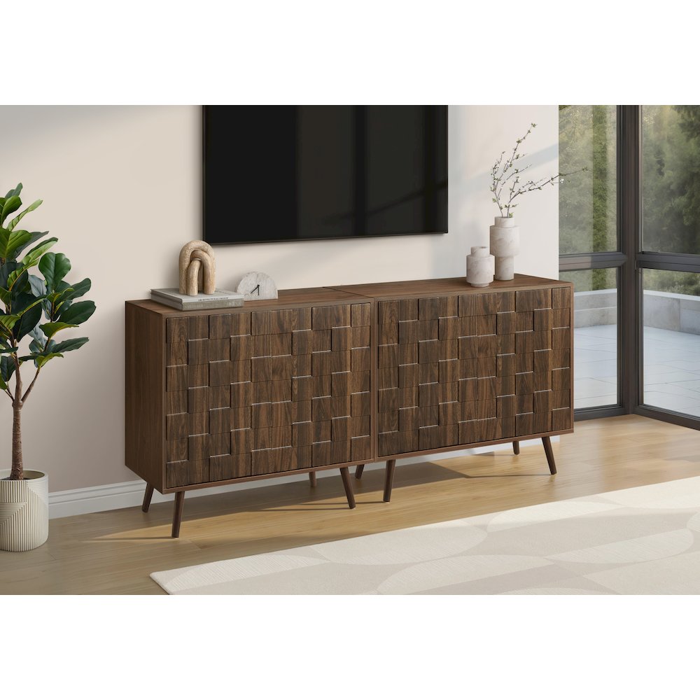 Sumner - Accent Chest 36" Wide 2 Door Cabinet Storage Decorative Dark