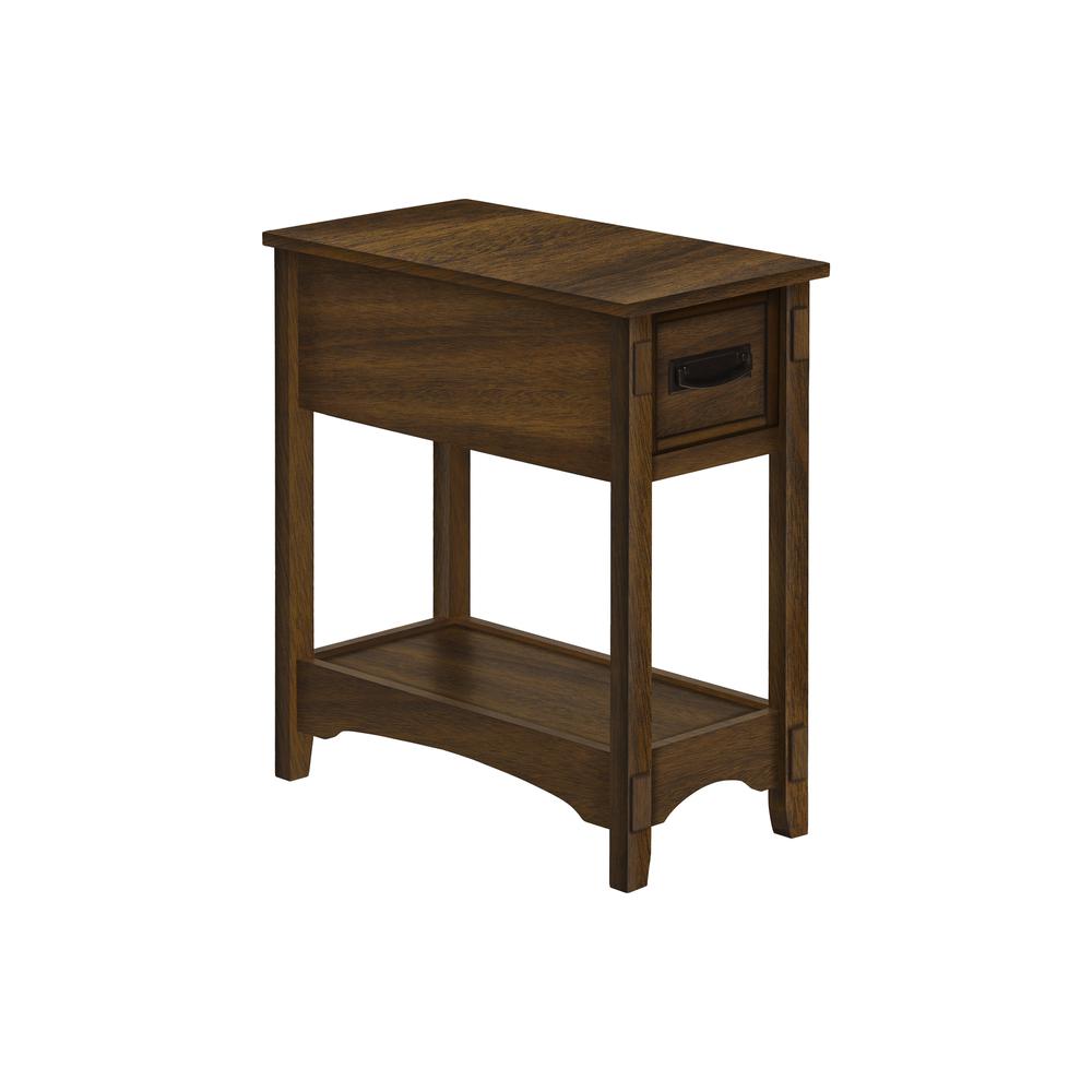 Neves - Accent Table End Side Table Nightstand 2 Tier Narrow Storage