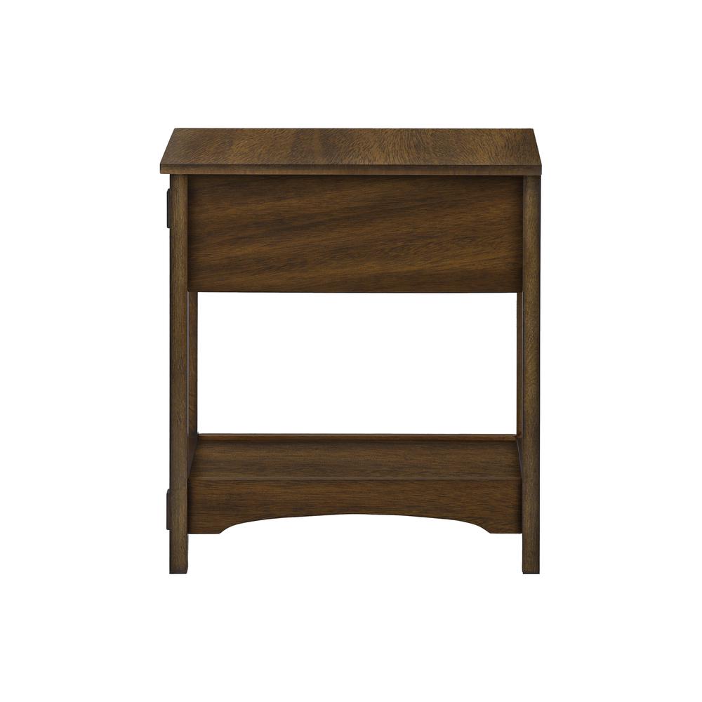 Neves - Accent Table End Side Table Nightstand 2 Tier Narrow Storage
