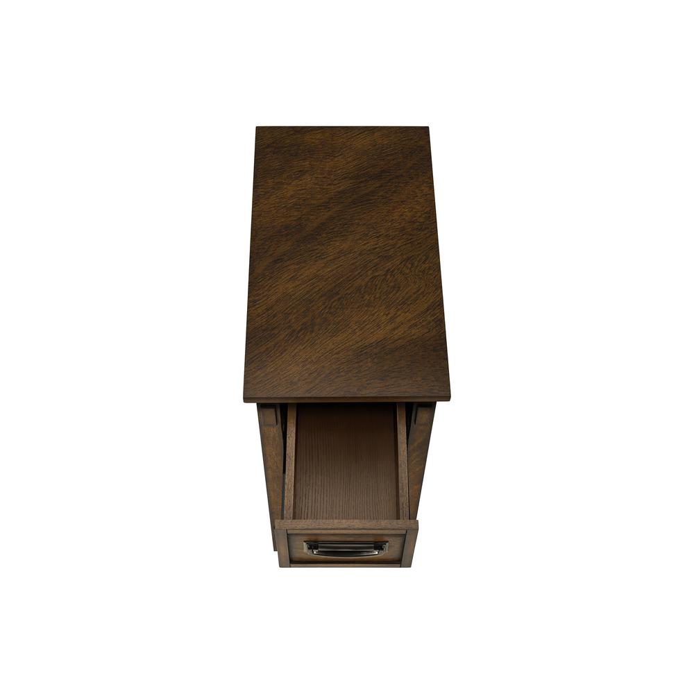 Neves - Accent Table End Side Table Nightstand 2 Tier Narrow Storage