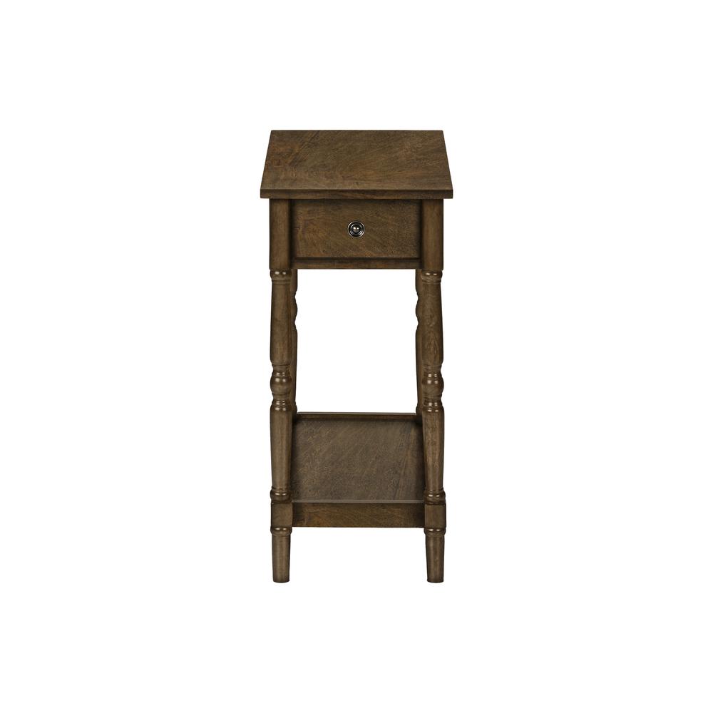 Delora - Accent Table 2 Tier End Side Table Nightstand Bedroom Narrow