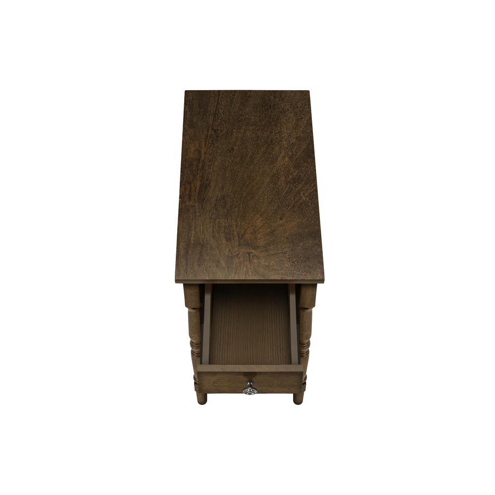 Delora - Accent Table 2 Tier End Side Table Nightstand Bedroom Narrow