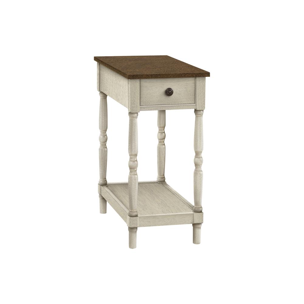 Haylie - Accent Table 2 Tier End Side Table Nightstand Bedroom Narrow