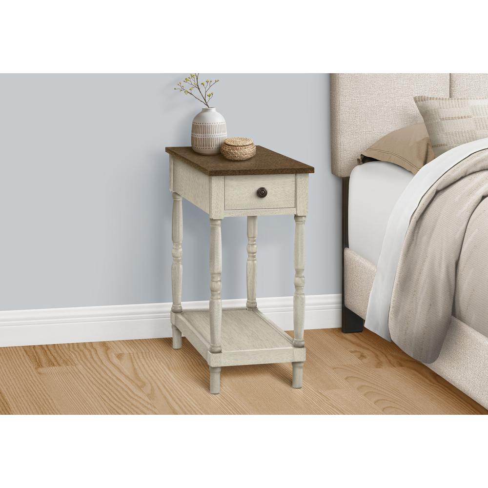 Haylie - Accent Table 2 Tier End Side Table Nightstand Bedroom Narrow