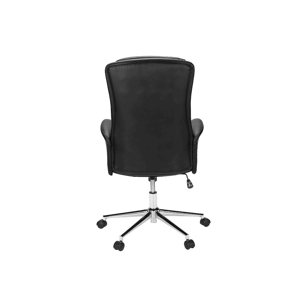 Nicolette - Office Chair Swivel Adjustable Height Armrests Ergonomic Work Black Leather