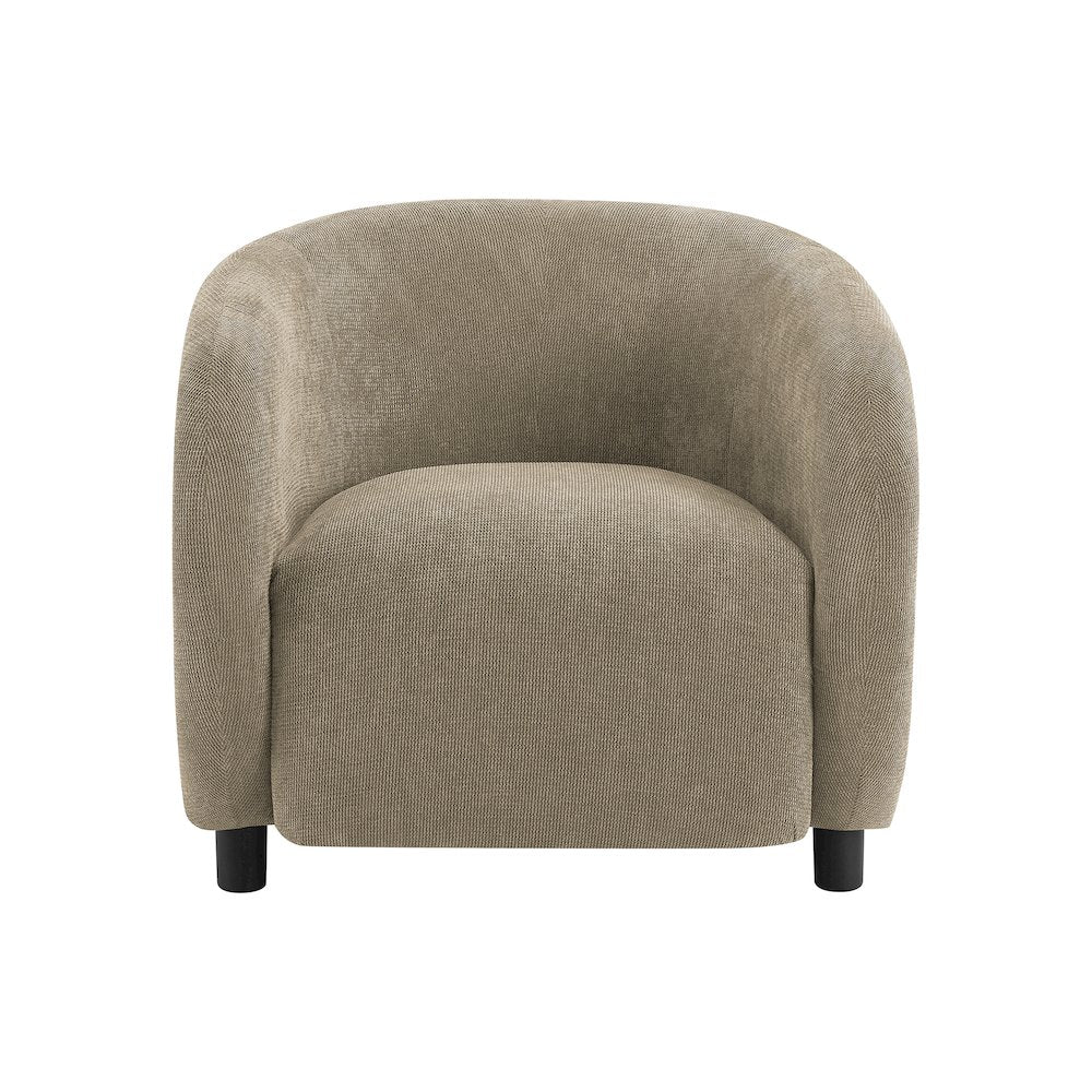 Accent Chair, 29"H, Upholstered, Living Room, Bedroom, Light Brown Fabric, Black Legs, Contemporary, Modern