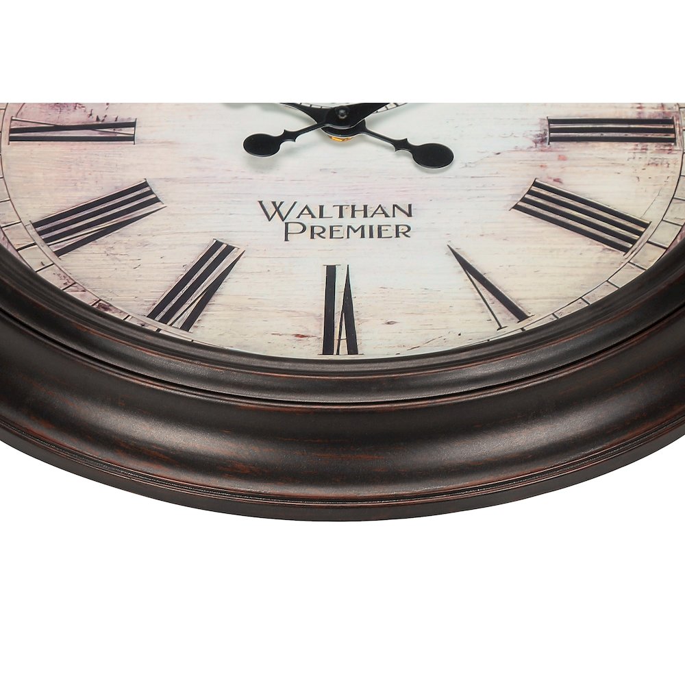 Earvin - Clocks 20" Round Wall Clock Brown Transitional