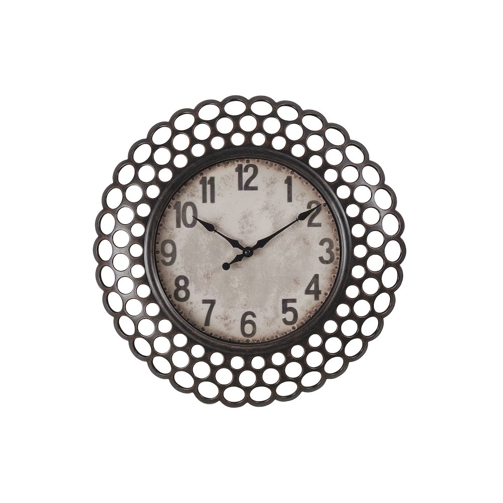 Barito - Clocks 16" Round Wall Clock Dark Green Transitional