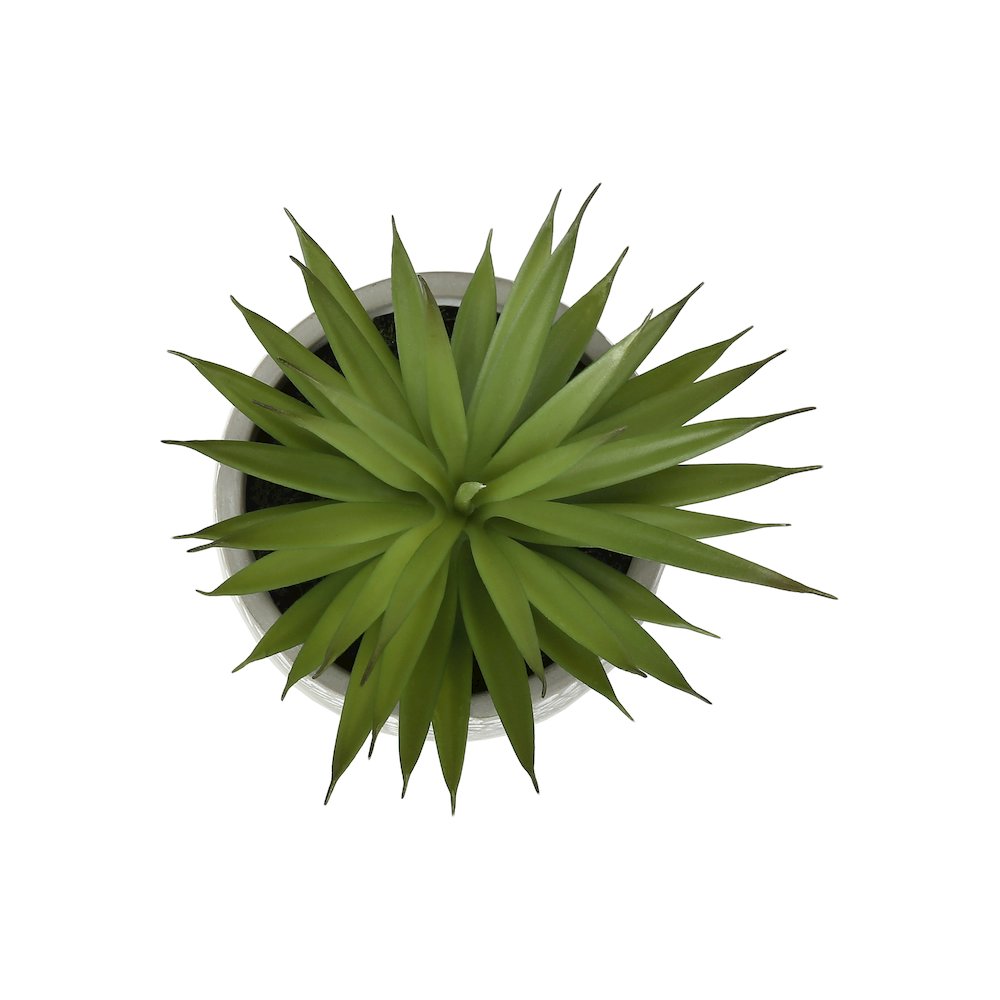 Artha - Artificial Plant Set Of 2 9" Tall Succulent White Cement