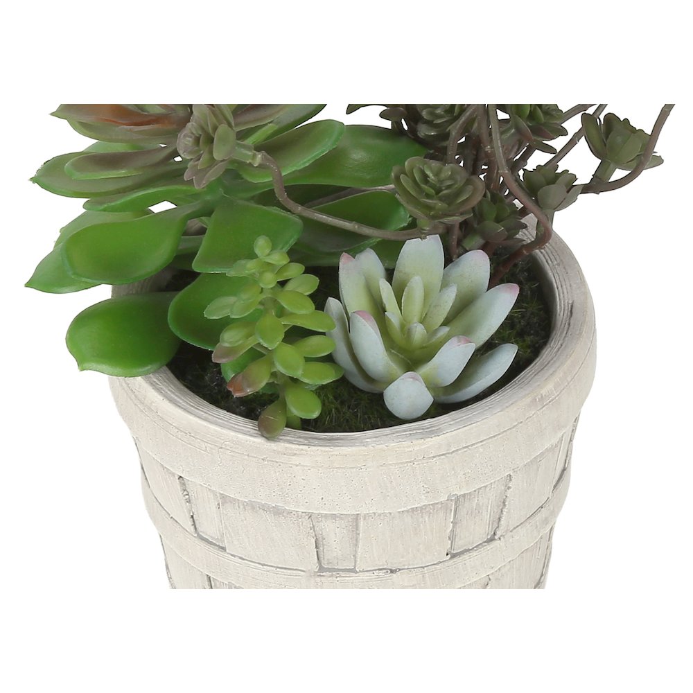 Septa - Artificial Plant Set Of 2 9" Tall Succulent Table Beige