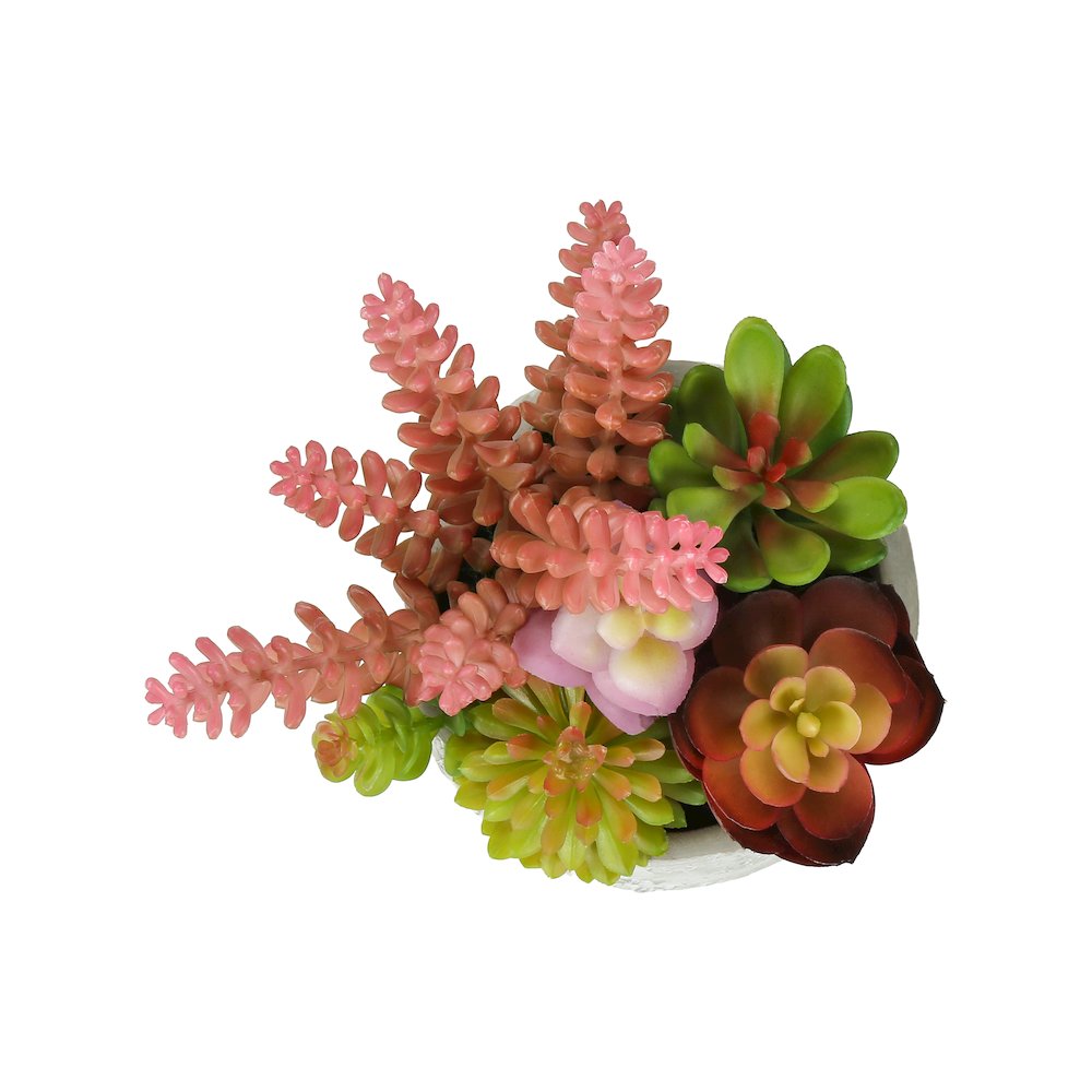 Himari - Artificial Plant Set Of 2 9" Tall Succulent Table Grey