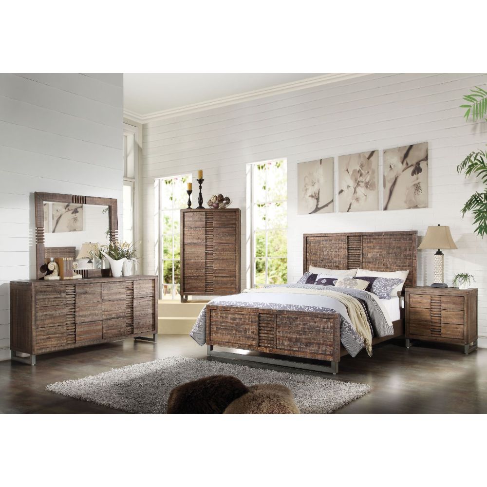 Walcott Woven Fabric Upholstered Bed Frame – Contemporary Panel Design with Buttonless Tufting