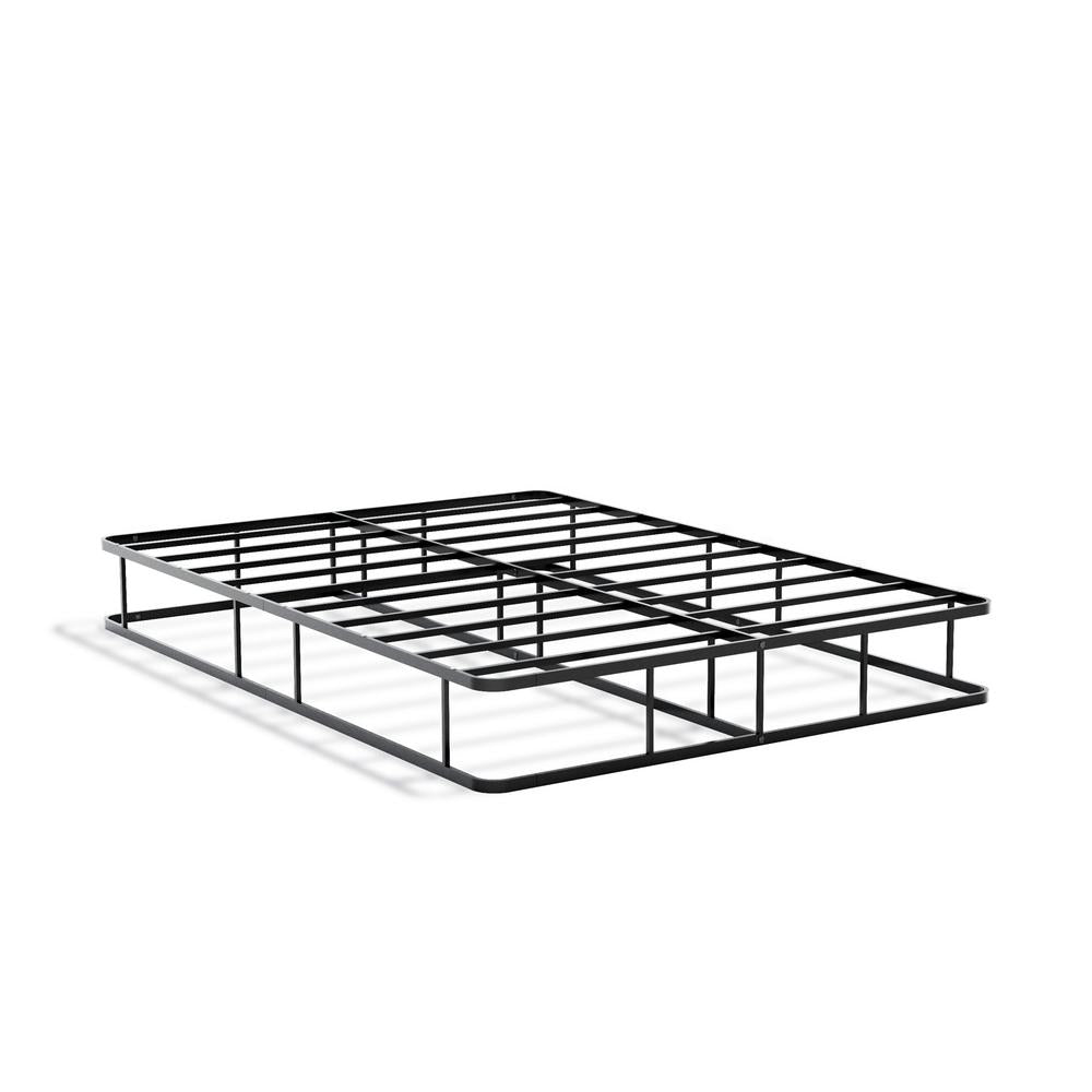 Nissa Dothan Full White Metal Bed Frame Modern Style with Sculpted Headboard & Footboard